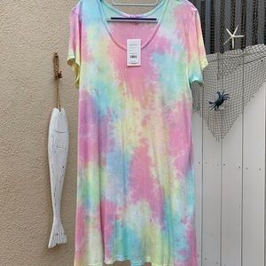Tie dye tshirt dress
